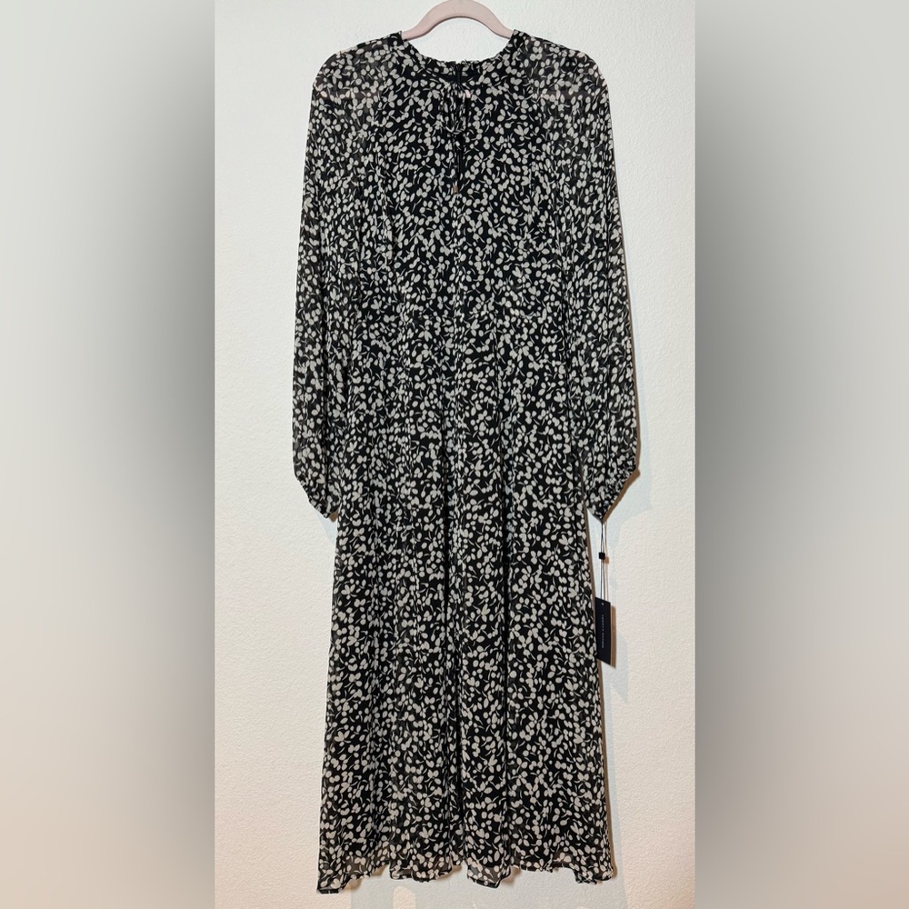 Tommy Hilfiger Black and White Long Sleeve Dress